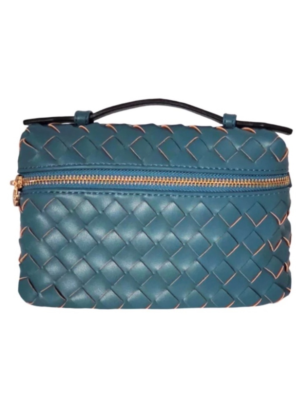 K. Carroll Willa Weave Crossbody & Satchel RFID Bag in Teal - New
